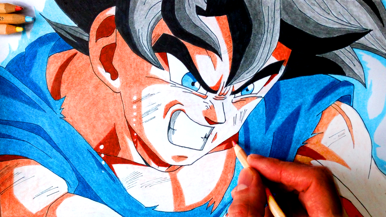 Speed Drawing Goku ultra instinct ( Dragon Ball Super ) 