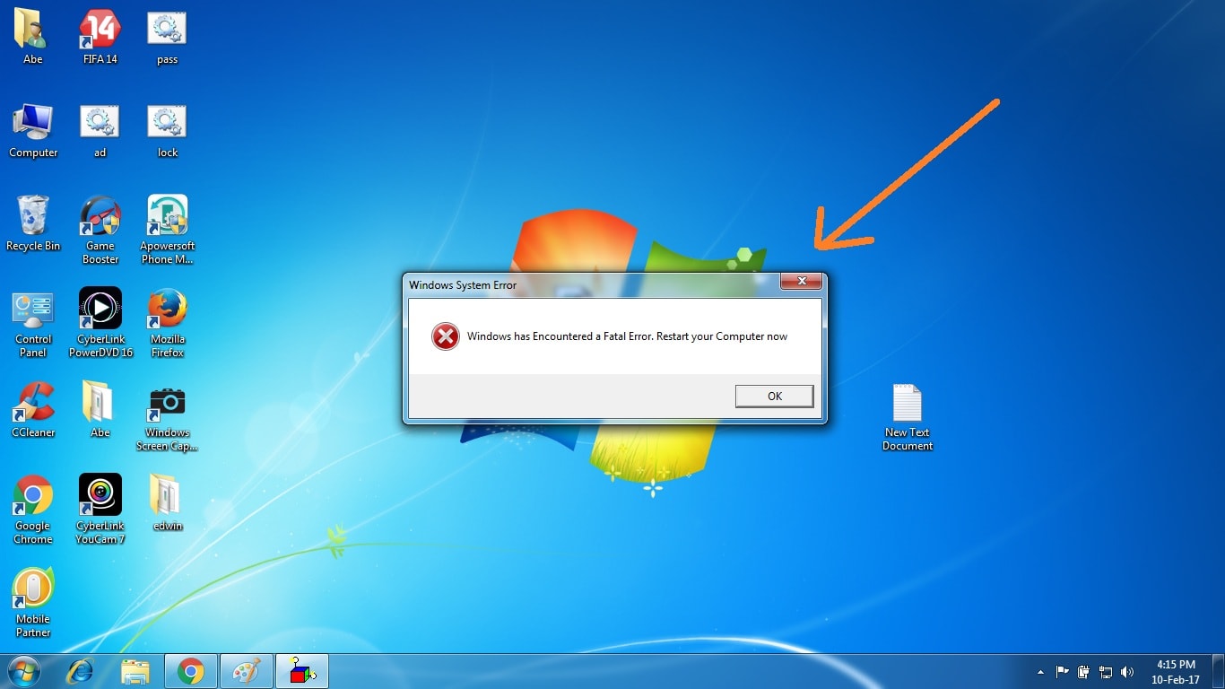 How to show Fake Windows Error message at Windows StartUp to do Prank