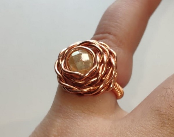 Copper Wire How To Make A Wire Rose Ring Wire Rings With Beads 2025