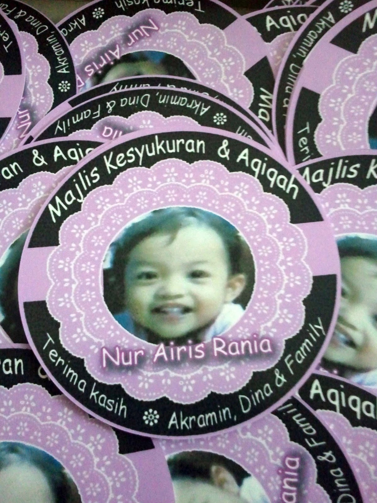 R&Zgift Sticker untuk majlis aqiqah / majlis kesyukuran