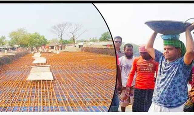 MP for the bridge work on the bridge again শ্রমিক হয়ে সেতুর ঢালাই কাজে আবারো এমপি