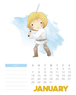 Calendario de Star Wars 2018 para Imprimir Gratis. Calendario de Star Wars 2018 para Imprimir Gratis.