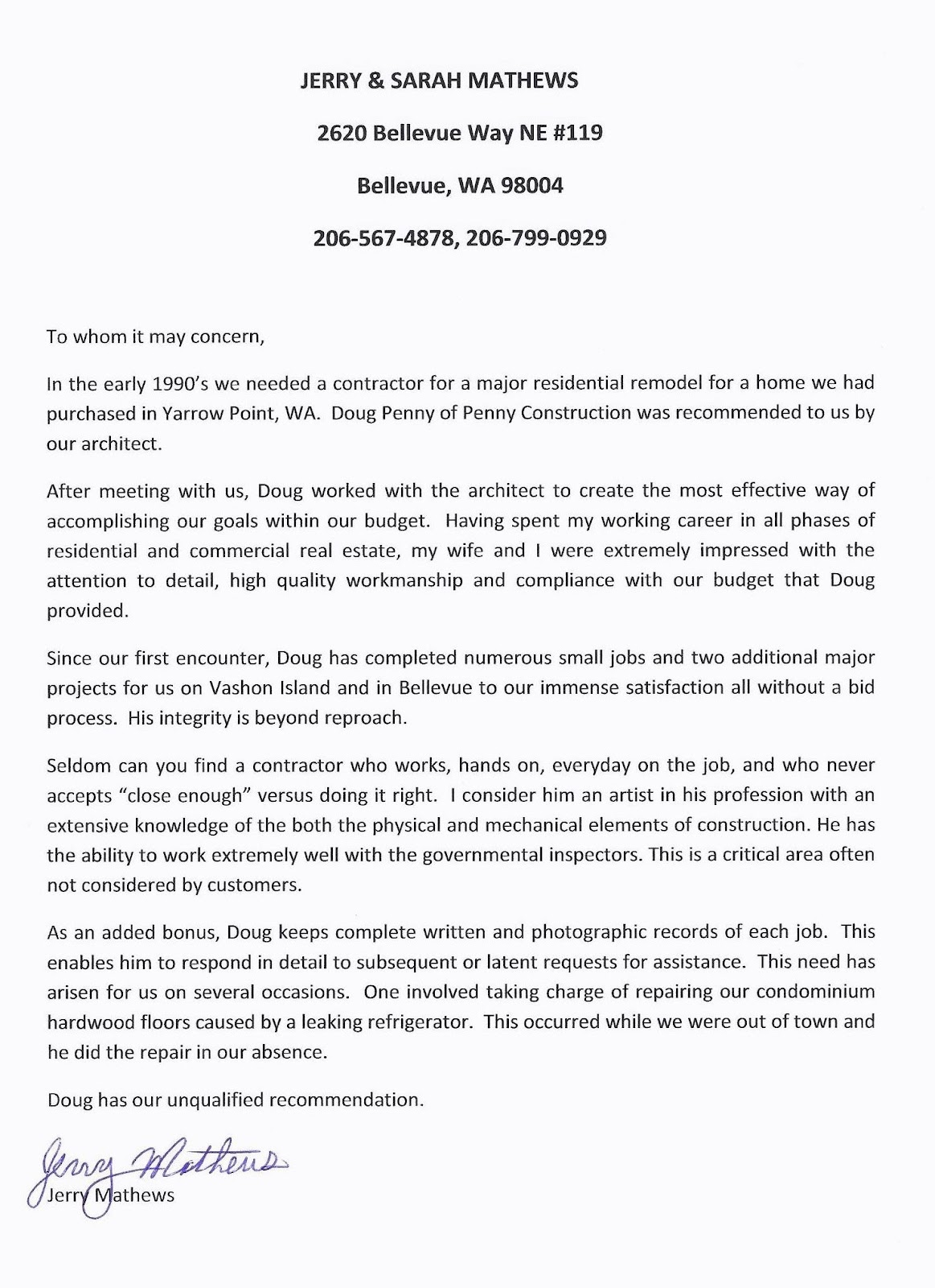 my two cents custom builder testimonial march 2012 recommendation letter builder