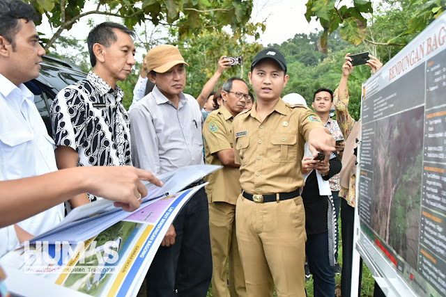 Plt Bupati Trenggalek Dampingi Dirjen Tata Ruang Tinjau Bendungan Bagong