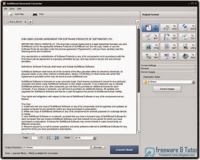 Soft4Boost Document Converter : un logiciel gratuit pour convertir facilement vos documents bureautique