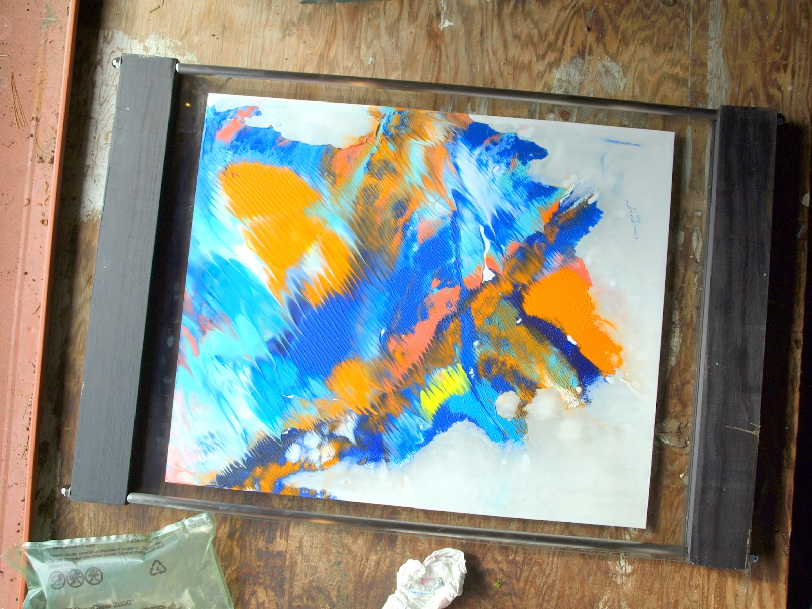 Arte Arte Dan Encaustic print making techniques from heated table