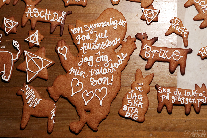 Pepparkakor med budskap, av Alicia Sivertsson.