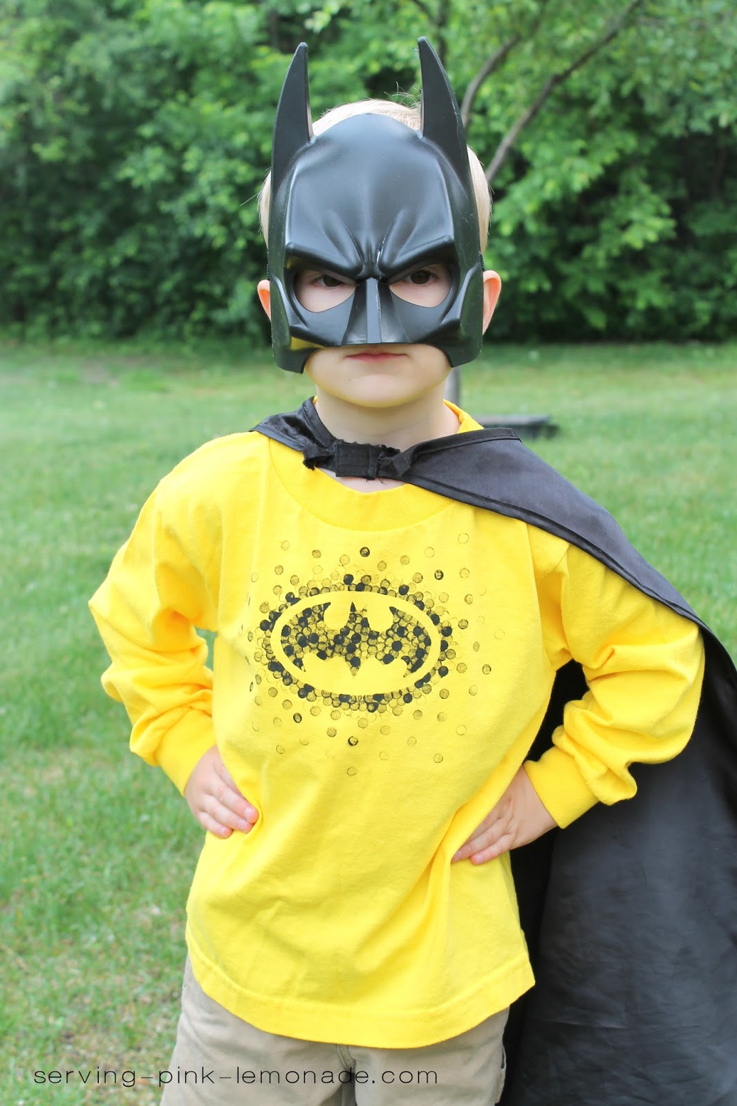 Serving Pink Lemonade: Eraser Stamped Batman Shirt