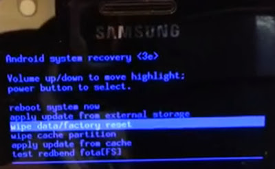 Menú de recuperación del Samsung Galaxy S2