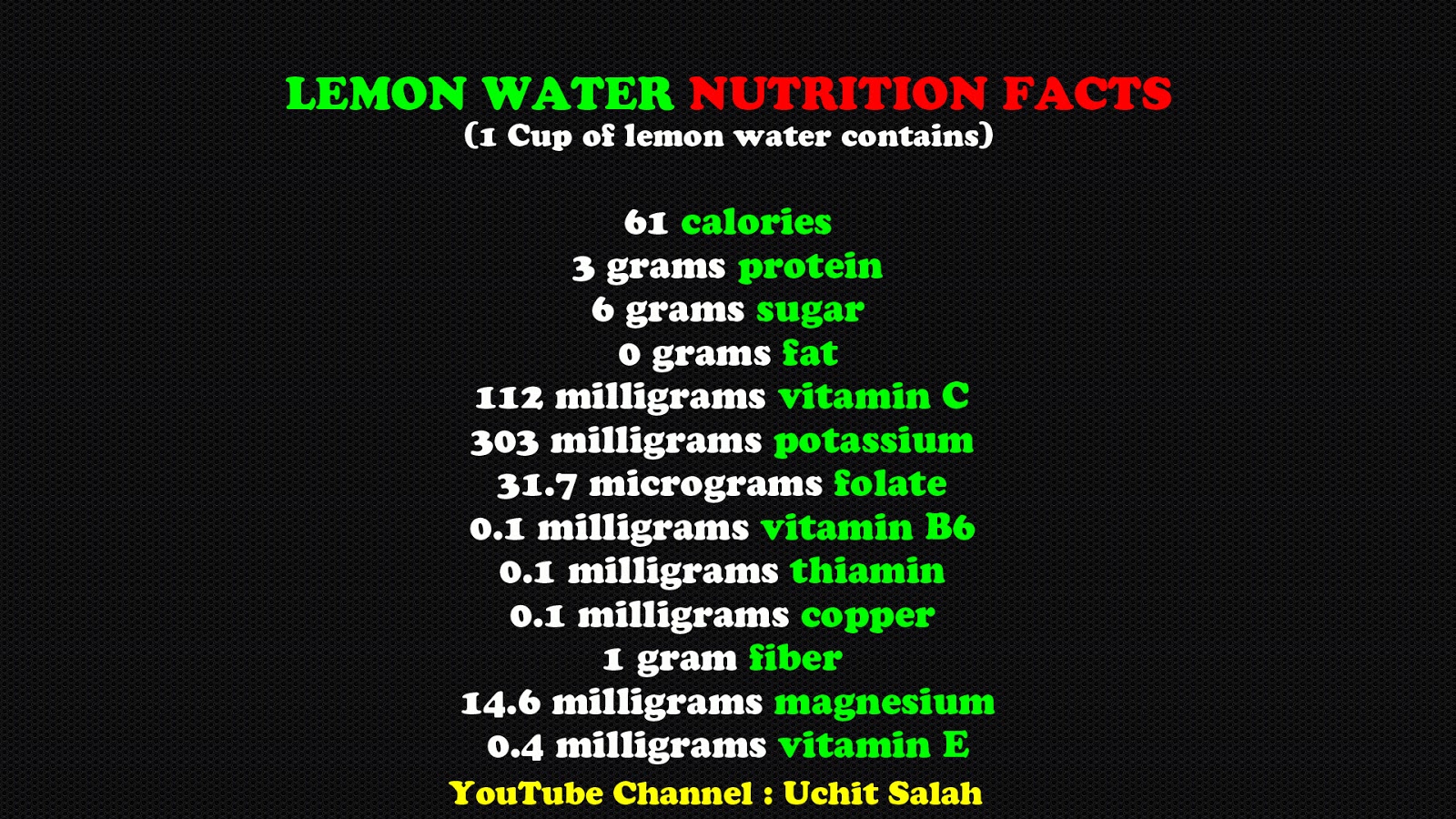 Uchit Salah Lemon lime water weight loss Lemon juice nutrition
