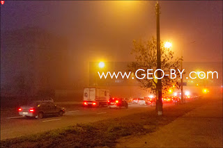 Extreme fog in Minsk