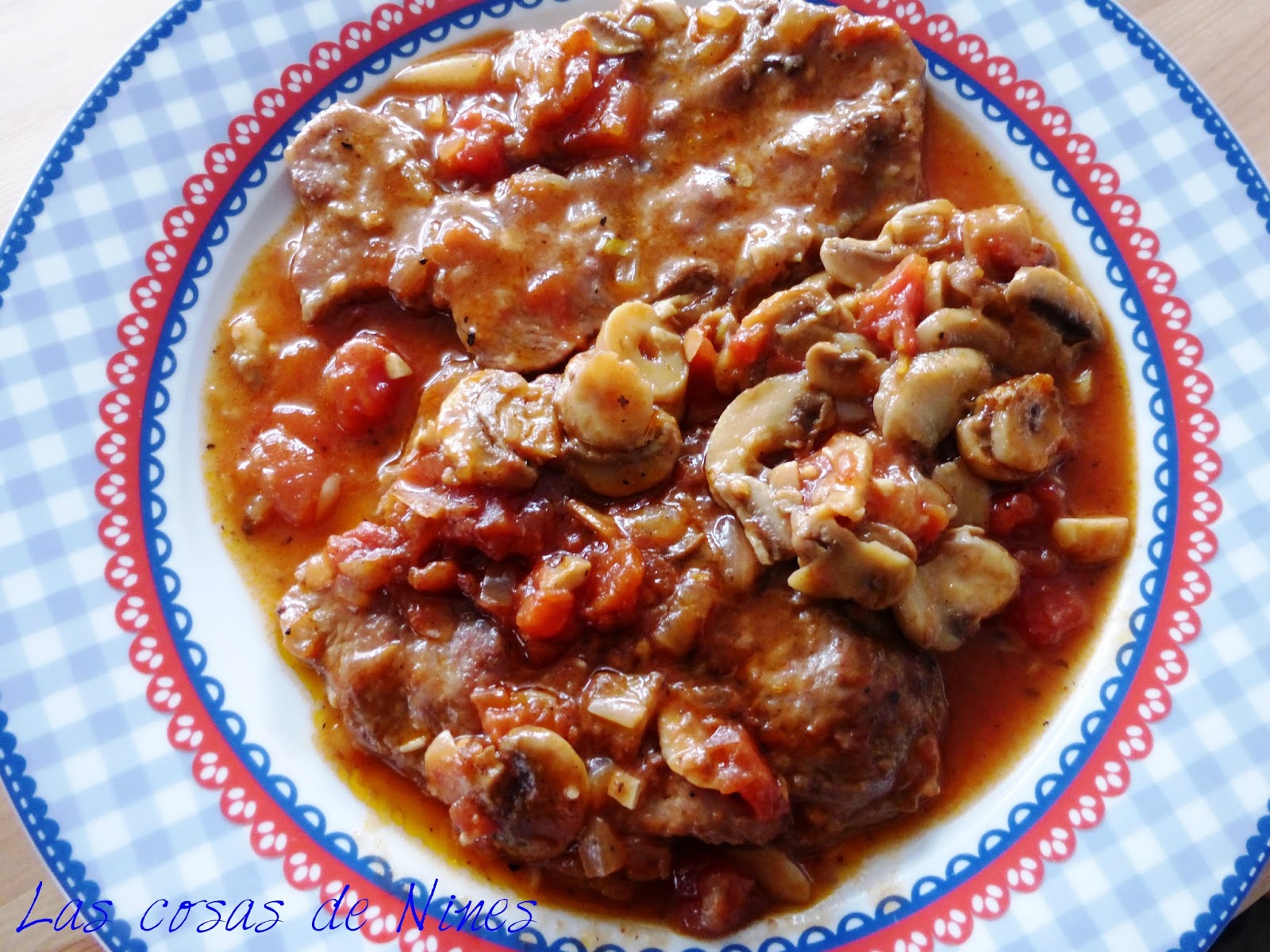 Las cosas de Nines FRICANDÓ DE TERNERA CON CHAMPIÑONES (Veal,s Stew