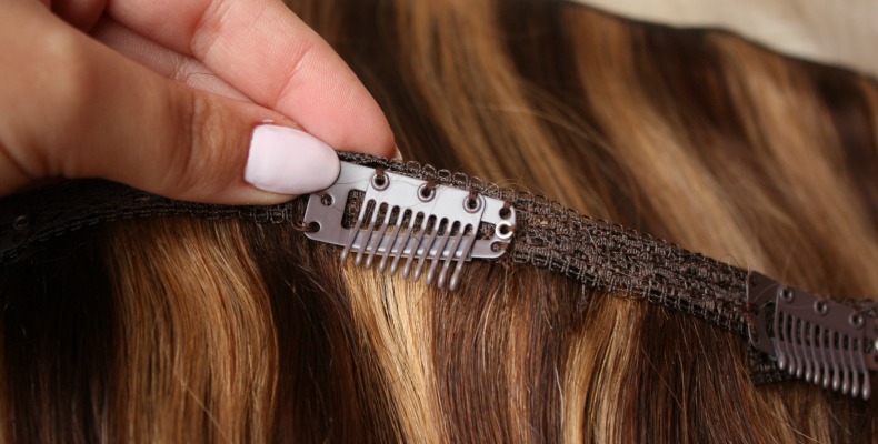 Beauty Works hair extensions clip in weft Sally May Lewis