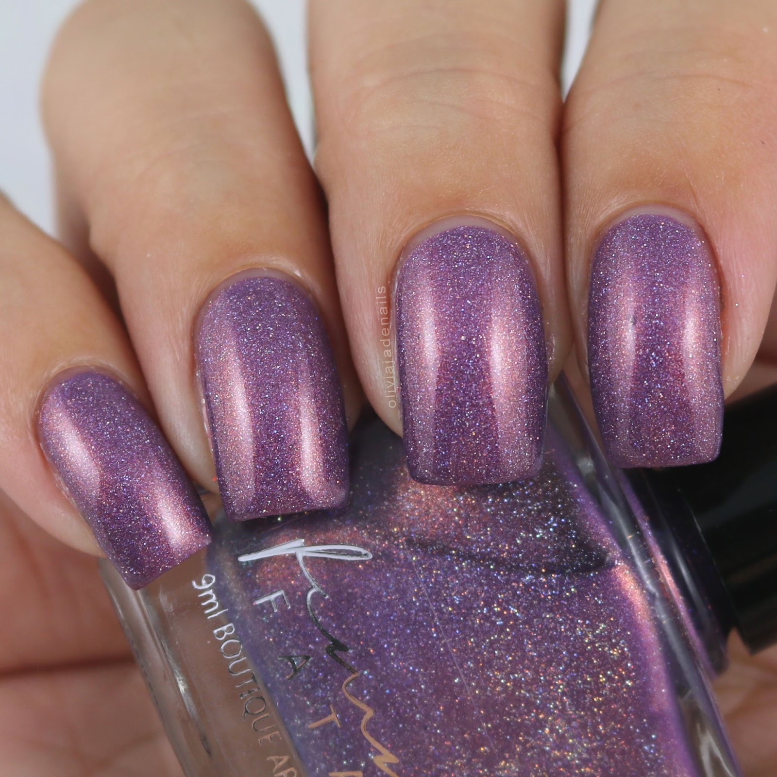 Femme Fatale Cosmetics Twinkling Eve swatched by Olivia Jade Nails