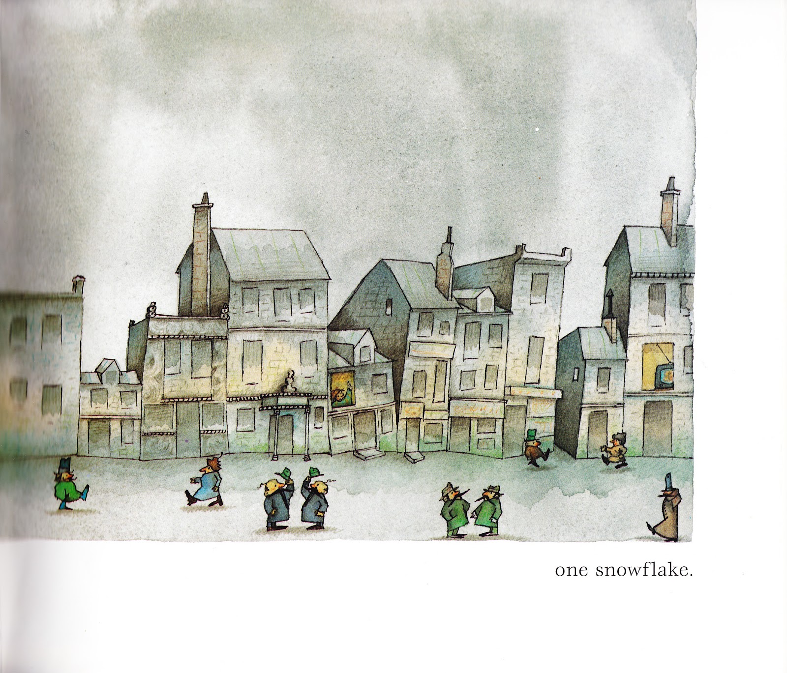 the marlowe bookshelf Snow by Uri Shulevitz