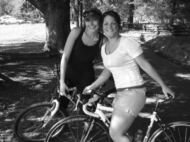Cades Cove is the perfect place to camp and ride bikes Amy West and sister in law ride bikes in Cades Cove, TN