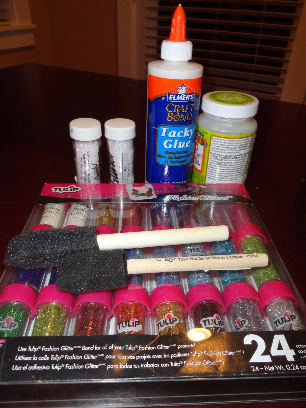 Dollar Store ornament update with glitter