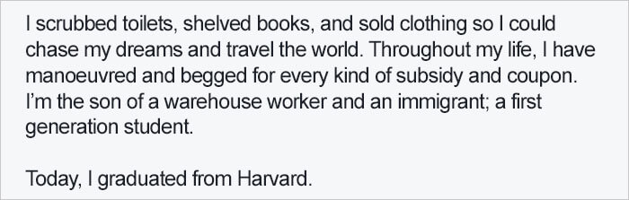 The Touching Story Of A Man From His Difficult Years In High-school To His Graduation From Harvard