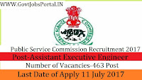Telangana State Public Service Commission Recruitment 2017– 463 Assistant Executive Engineer