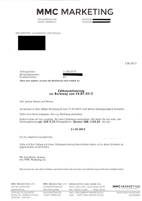 MMC Marketing Ltd | Zahlungserinnerung für Bürgerinfo | 24.07.2015 