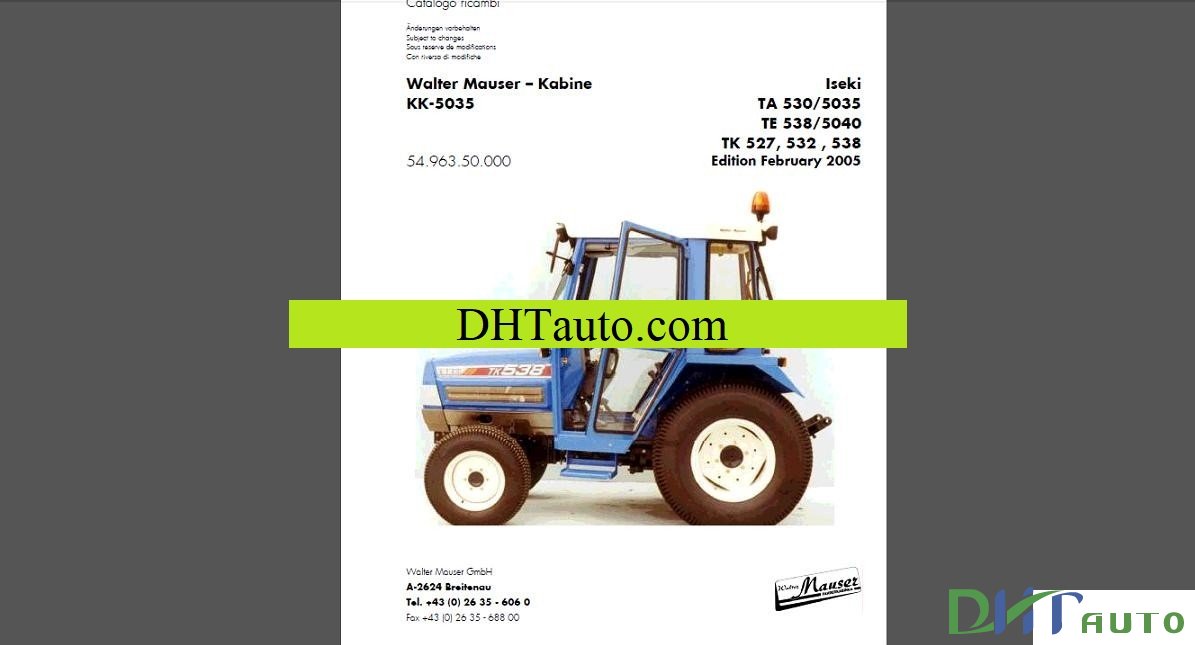 ISEKI PARTS CATALOGUE FULL - Automotive Library