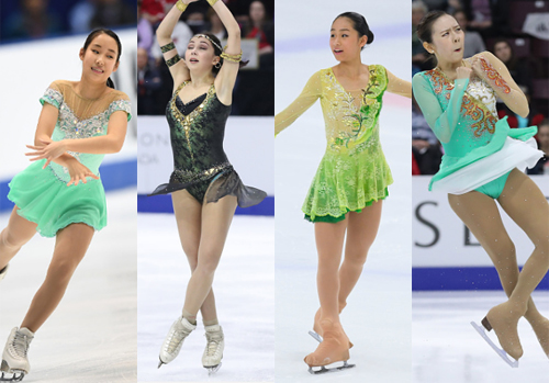 Mihara, Tuktamysheva, Yamashita, Nahyun Kim