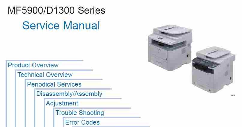 Canon MF5900/D1300 Service Manual - Printer Manual Guide