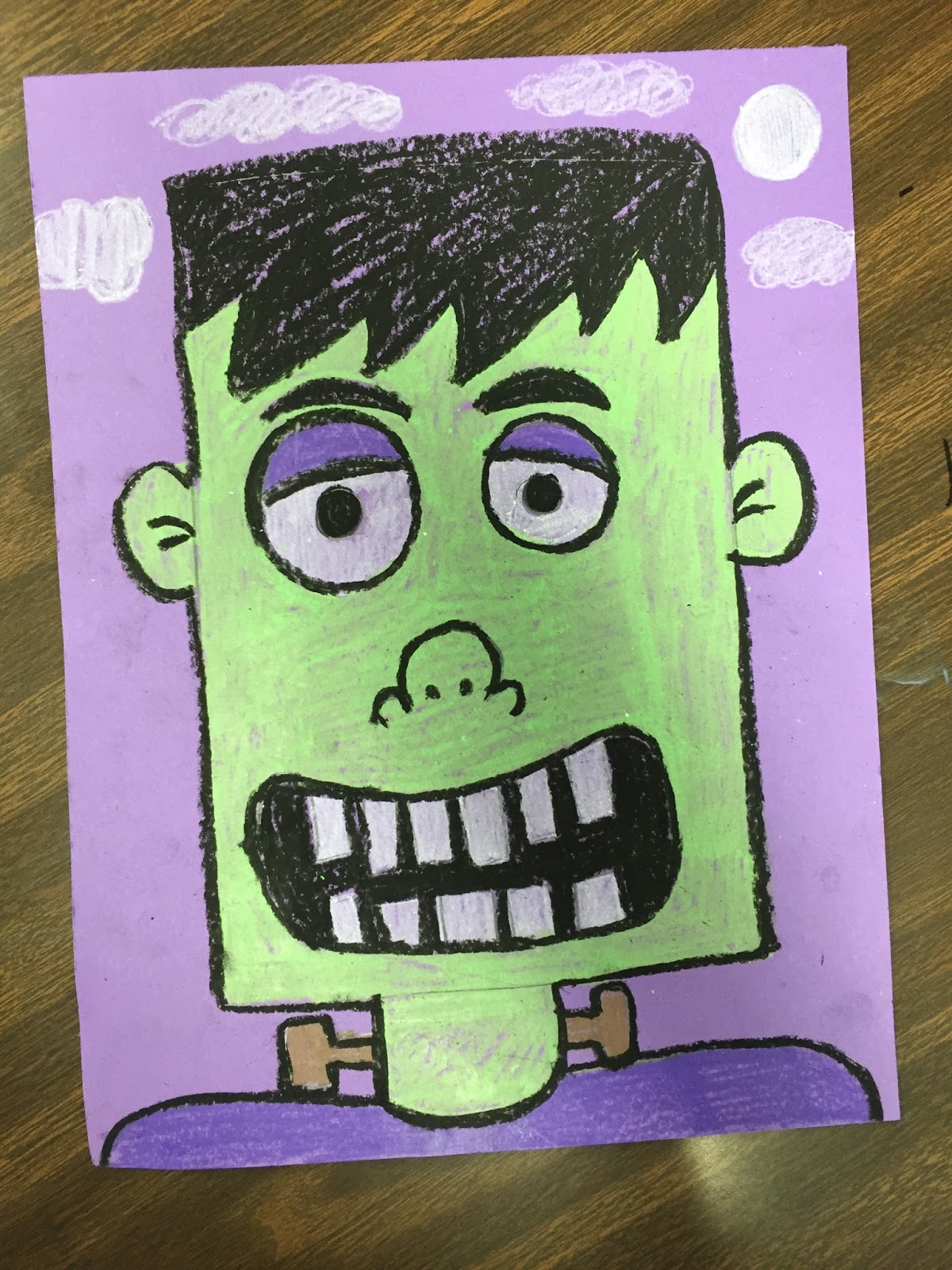 Elements of the Art Room: Fun First grade Frankensteins!