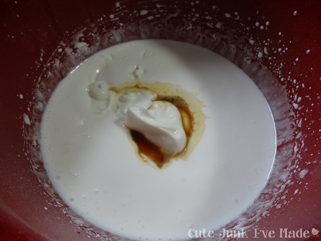 Pineapple Coconut Frozen Yogurt - Adding yogurt and vanilla