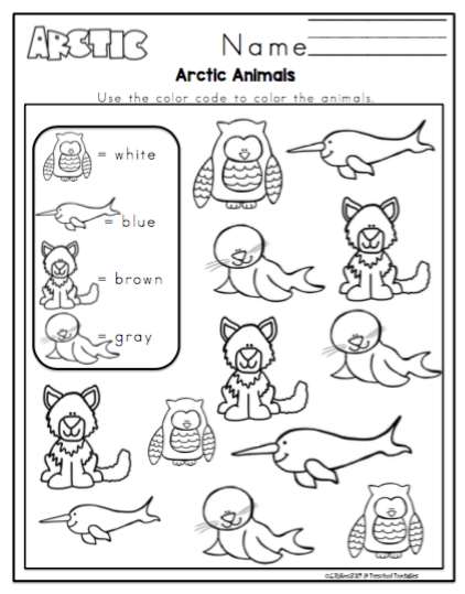 Arctic Animals Math & Literature (Updated) ~ Preschool Printables