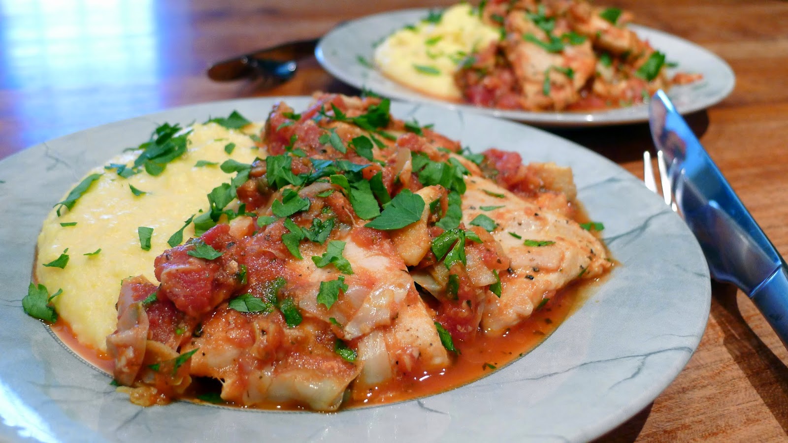 Culinary Adventures in London Artichoke Chicken with Polenta