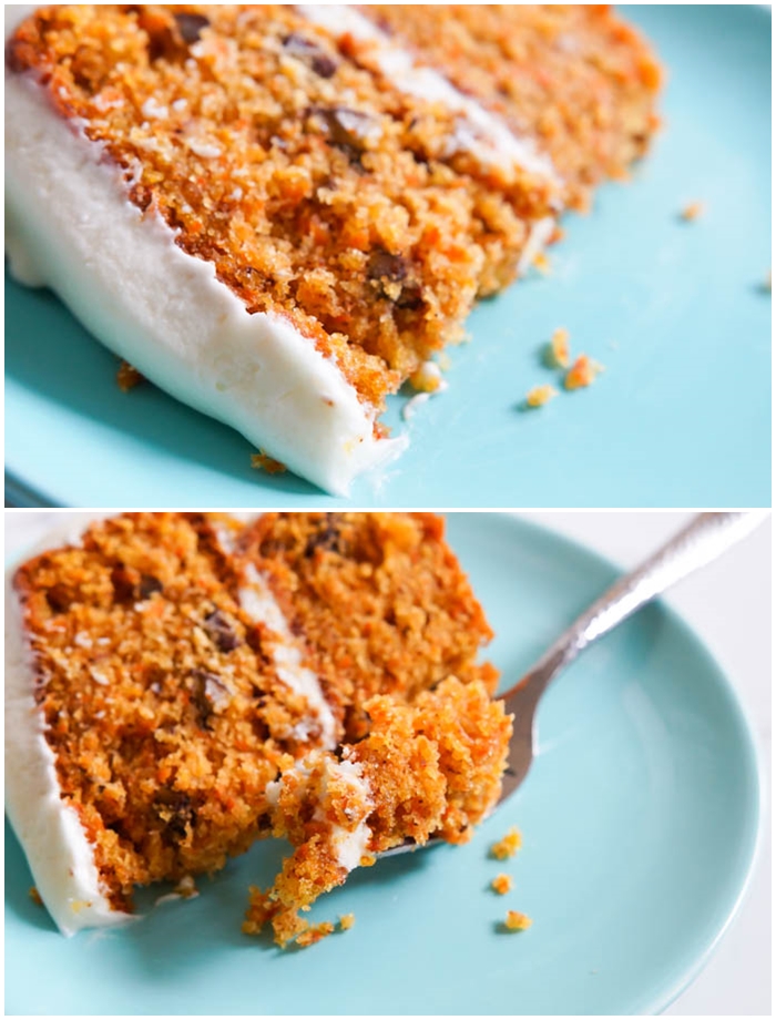 favorite carrot cake with cream cheese frosting | bakeat350.net