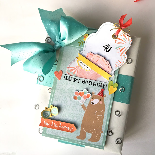 Happy Birthday Card by Angela Tombari using BoBunny Weekend Adventures Collection Happy Birthday Card by Angela Tombari using BoBunny Weekend Adventures Collection