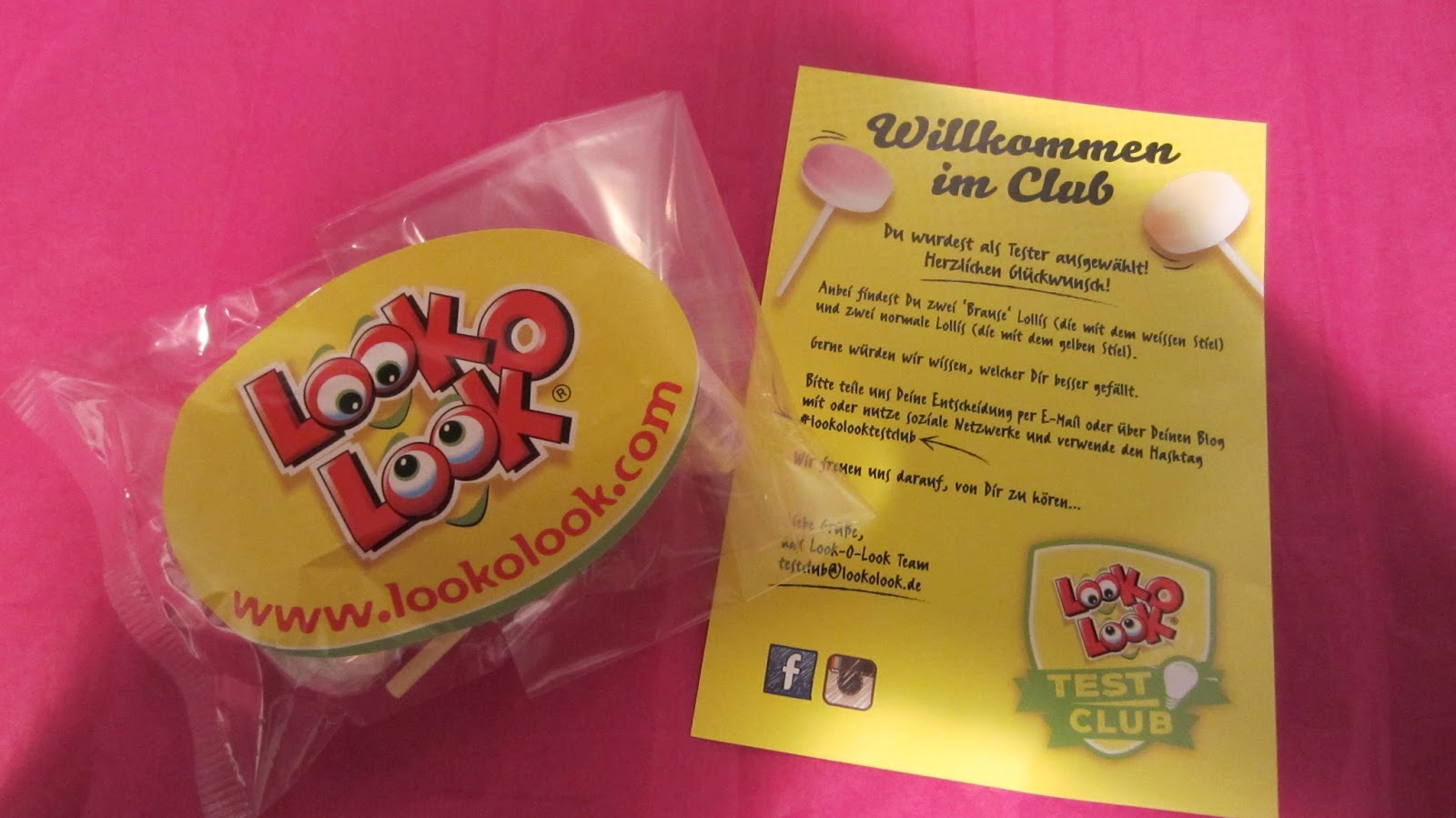Erdbeersekt - Testen und Bewerten: Produkttest: Look-o-Look Brause Lollis