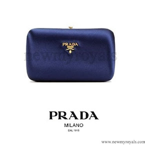 Crown Princess Mary style Prada Small Satin Box Clutch