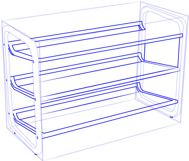 Cara Mudah Menggambar atau Sketsa Rak Sepatu