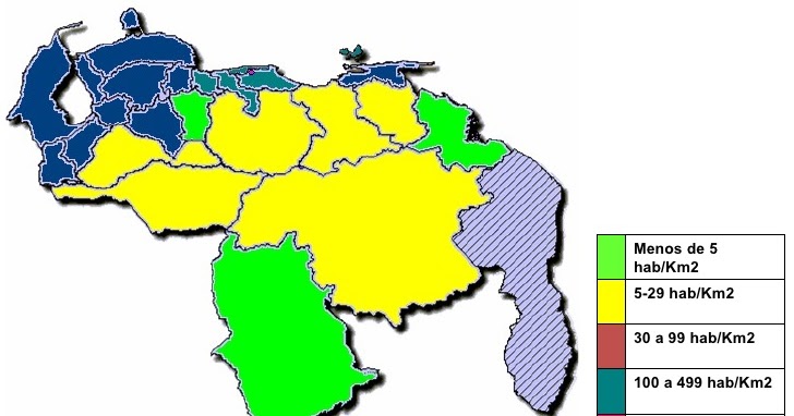 Distribución De La Población En Venezuela