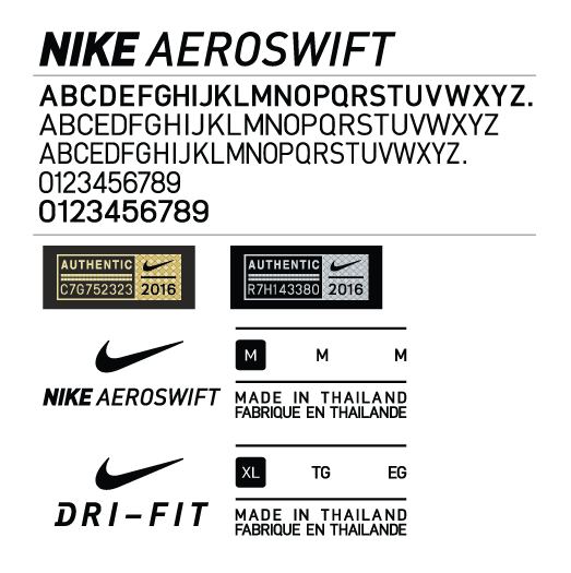 Football teams and fan: Font Nike Aeroswift