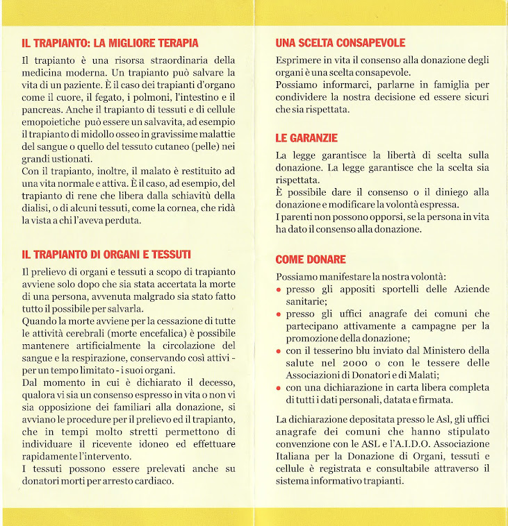 Donazione Organi Parliamone Un Mio Piccolo Commento Per Questa Frase Scritta Dal Mio Amico Davide Alessandrini