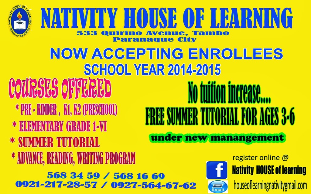 NATIVITY HOUSE OF LEARNING NATIVITY HOUSE OF LEARNING Paranaque City