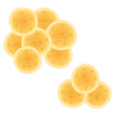 黄色ブドウ球菌のイラスト