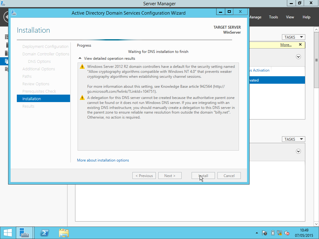 добавить контроллер домена в существующий домен. настройка ролей сервера. домен 2012. домен 2012. Active directory dns.