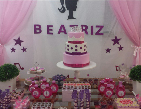 centro de mesa de barbie princesa