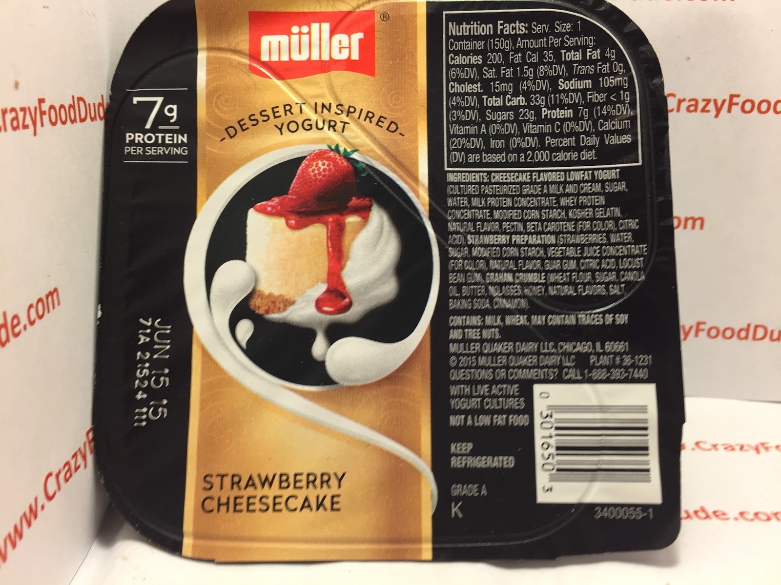 Crazy Food Dude Review Muller Dessert Inspired Strawberry Cheesecake