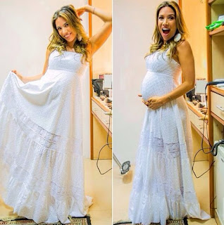 vestido longo para grávidas