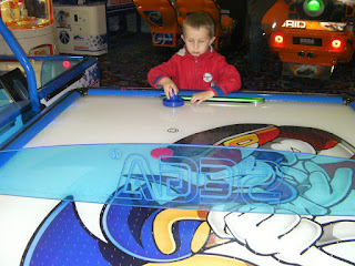 air hockey game at amusement arcade gunwharf portsmouth