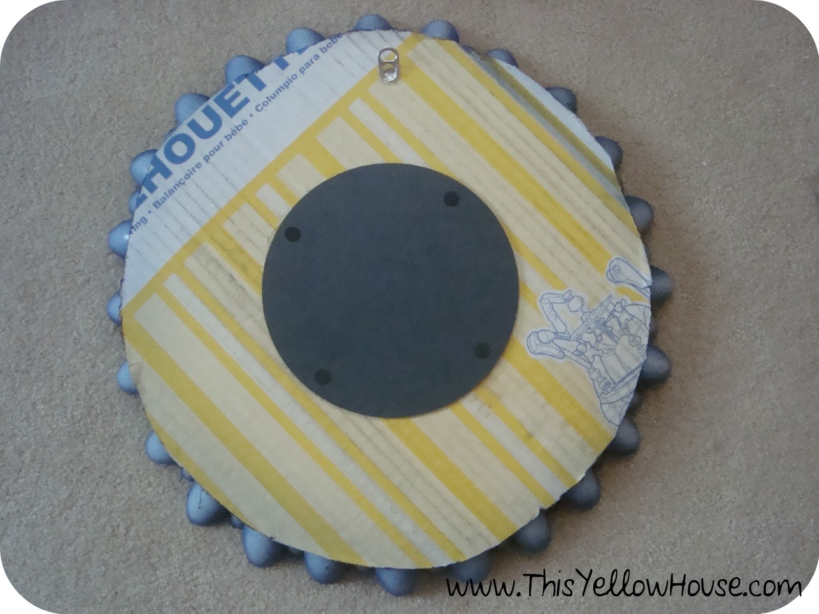 This Yellow House: Flower Mirror made with Plastic Spoons