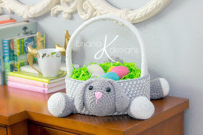 Crochet bunny Easter basket 