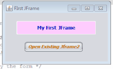 Jframe open output