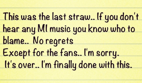Rapper MI leaving music? See his tweet